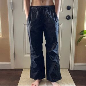 Black rain pants